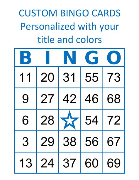 personalized bingo cards      page  etsy