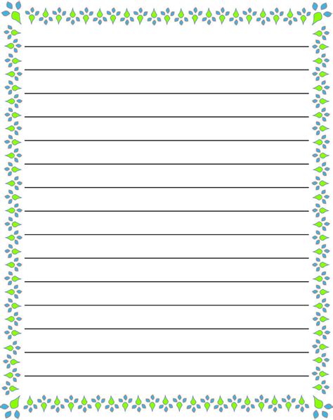 lined writing paper  border