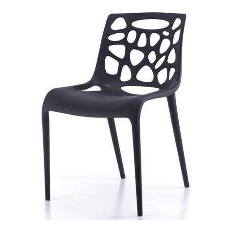 black plastic funky designer dining chair  fusion living