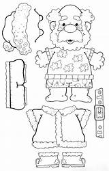 Santa Christmas Noel Paper Coloring Dress Doll Pages Make Own Découpage Template Crafts Dolls Coloriage Colouring Kids Father Pour Et sketch template