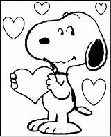 Snoopy Valentine Peanuts Corazones Fzh Mandalas sketch template