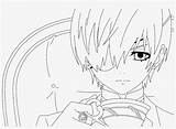 Ciel Sebastian Coloring Pages Butler Drawing Freeuse Clip Anime Pngkit Popular sketch template