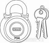 Lock Clipart Key Outline Pad Tools Members Transparent Available Background Graphics sketch template