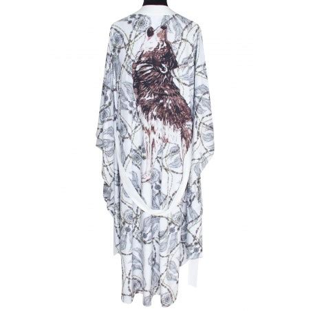 tulum wolf kimono  white long