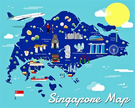 singapore map singapore tourist map singapore tourist attractions images   finder