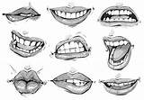 Mouths Bocas Labios Estilos sketch template