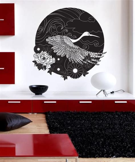 vinyl wall art decal sticker flying bird floral design etsy decal