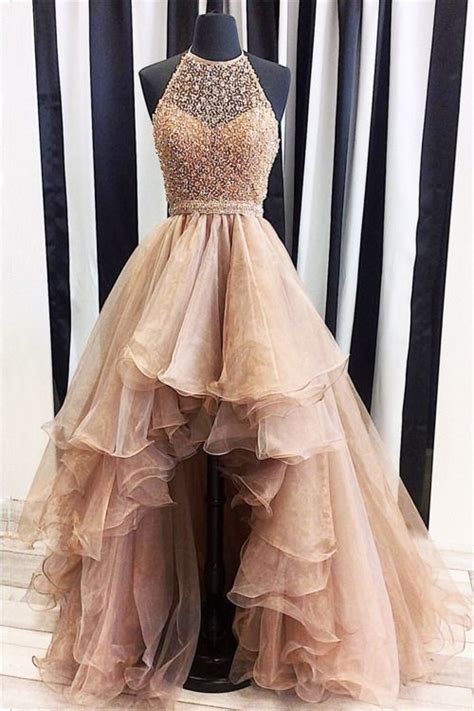 Luxury Prom Dress Sexy Prom Dresses Backless Prom Dresses High Low