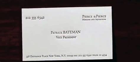 Weird Trivia The Business Cards In ‘american Psycho’ Had