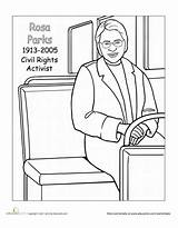 Rosa Parks Coloring History Month Pages Printable Sheets Worksheets Clipart Bridges Ruby Sheet Kids Civil Rights Activities Grade Preschool Worksheet sketch template