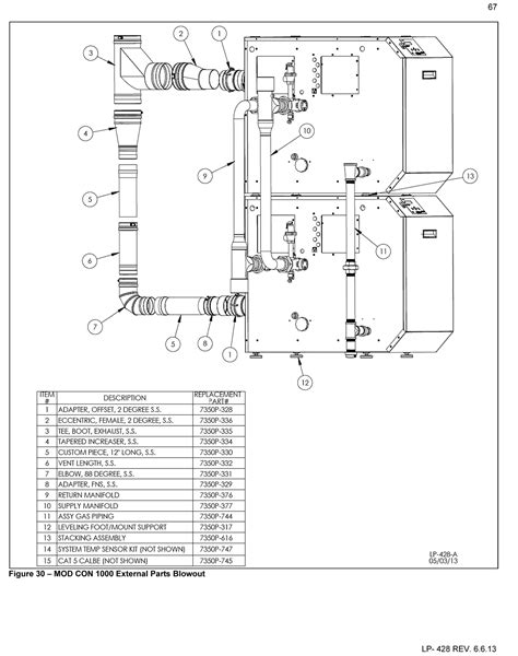 mod  double stack commercial gas boiler parts drawings htp