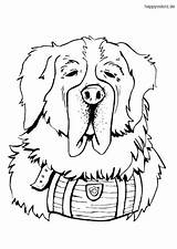 Bernhardiner Hunde Hund Mit Fass Zum Ausmalbild Ausmalen sketch template