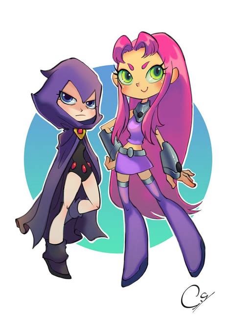 Raven And Starfire Fanart