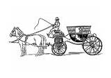 Coloring Stagecoach Carriage Wagon Pages Edupics sketch template