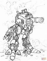 Steampunk Coloring Pages Robot Adults Drawing Giant Big Machines Colouring Cannon Owl Getdrawings Print Draw Color Printable Gears Colour Getcolorings sketch template