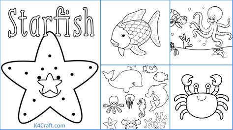 sea creatures coloring pages  preschoolers