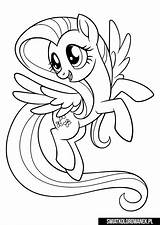 Kolorowanka Fluttershy Kolorowanki Swiatkolorowanek Druku Darmowe sketch template