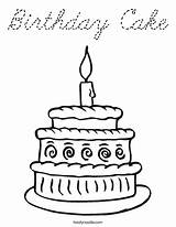 Coloring Cake Birthday Cursive Favorites Login Add sketch template