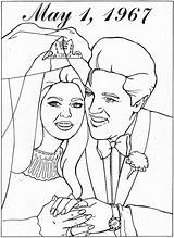 Elvis Presley Priscilla sketch template