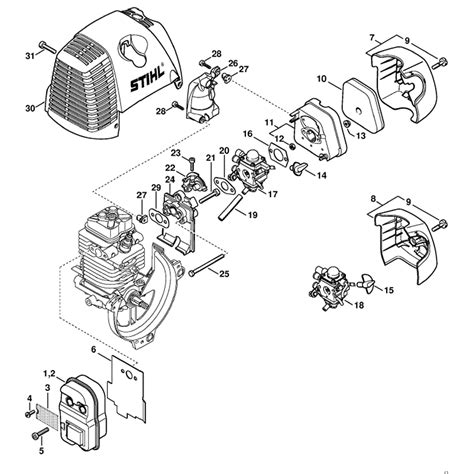 stihl km    engine km    parts diagram muffler