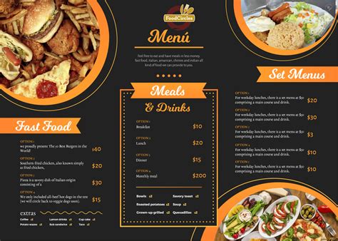 restaurant menu card design  mdattaind  deviantart