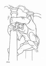 Quasimodo Dame Notre Coloring Pages Hunchback Hellokids Down Color Pole Slides Disney Book Print Online sketch template