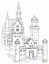 Neuschwanstein Schloss Ausmalbilder Castelo Kolorowanki Chateau Arquitectura Colorare Supercoloring Zamek Disegni Castelli Tuto Riscos Zeichnen Designlooter Facili Castello Frio Kolorowanka sketch template