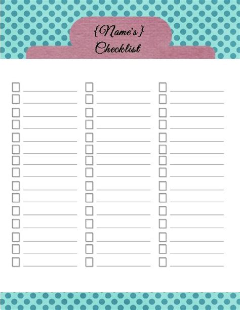 checklist template   checklist maker   print