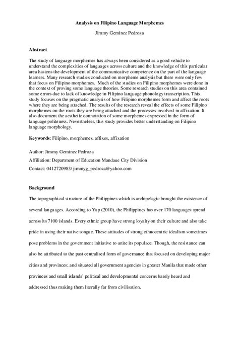 critique paper tagalog  title  research paper  filipino