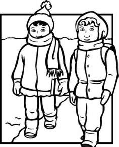 boy wearing winter clothes coloring page khulood coloring