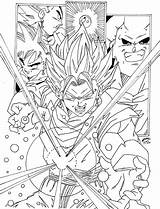 Lineart Dragonball Buu sketch template