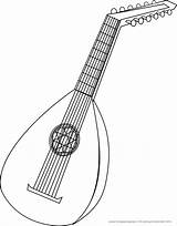 Lute Desenhos Colorir Instrumentos صوره تلوين Musicais Musikinstrumente Ausdrucken Instrumente العود Gitarre Mandolin Ausmalbild sketch template