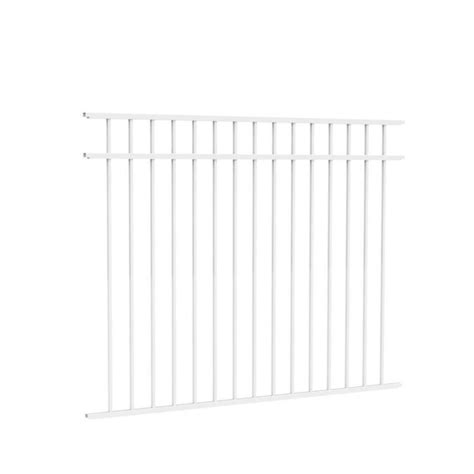 freedom standard new haven 4 5 ft h x 6 ft w white aluminum flat top