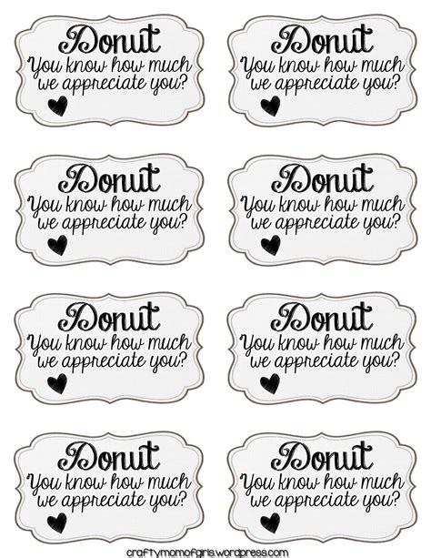 donut teacher appreciation  printable printable word searches
