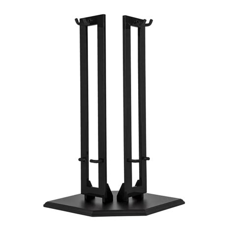 fender hanging wood double guitar stand black  gearmusic