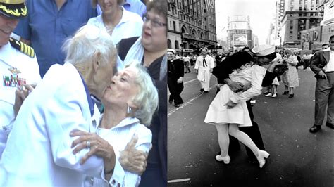 most famous kissing couple after world war ii good news