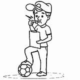 Coach Coloring Soccer Drawing Football Foot Popular Getdrawings sketch template