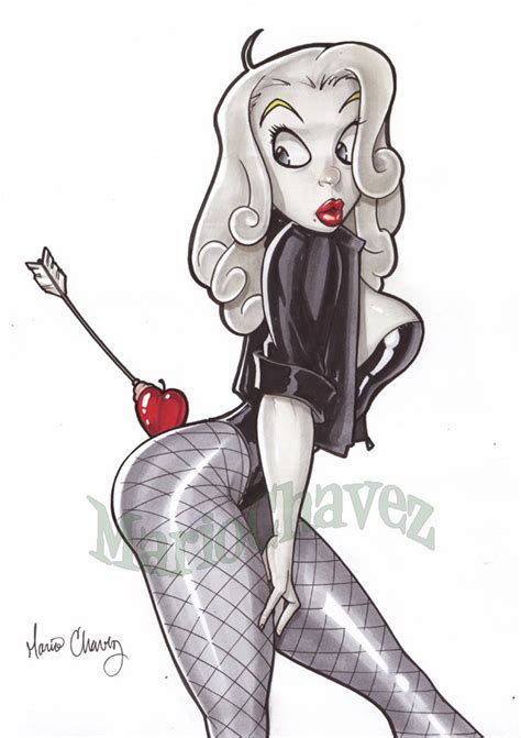 mario chavez pin up and cartoon girls art vintage and