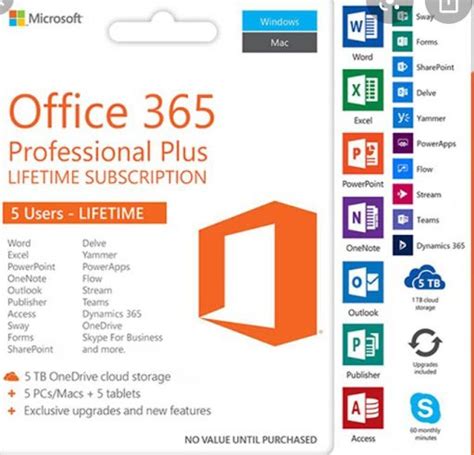 Microsoft Office 365 2021 Pro Plus Account Lifetime 20 Users 5 Tb
