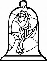 Beast Beauty Rose Coloring Pages Stained Glass Drawing Disney Flower Book Albanysinsanity Getdrawings Clipartmag Kids Sheets sketch template