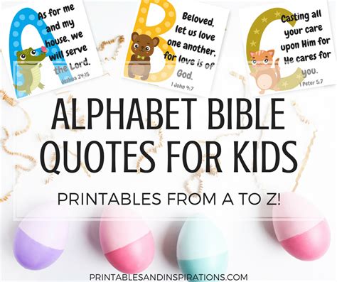 printable alphabet memory verses  kids bible quotes