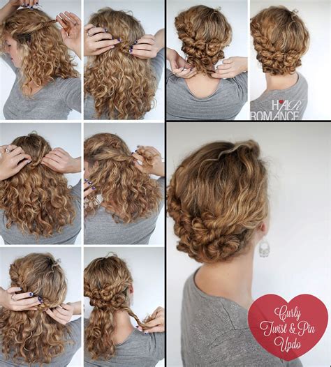 easy hairstyle tutorials  curly hair