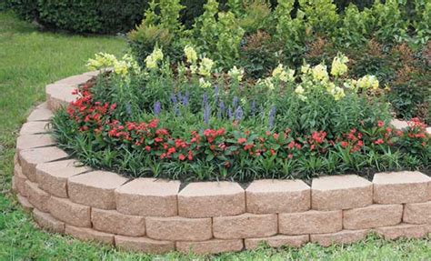 fabulous stone wall border landscape edging home family style