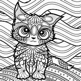 Coloring Pages Adult Cats Adults Dogs Cat Dog Behance Blank Kitten Creative Color Printable Books Awesome Drawing Book Animal Animals sketch template