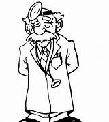 Doctor Kids Cartoon Clipart Coloring Old Cliparts Pages Library sketch template
