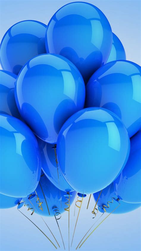 Blue Cute Balloons Best Hd Wallpapers For Iphone And