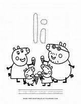 Peppa Alphabet Tracing Tulamama Worksheets Preschoolers sketch template