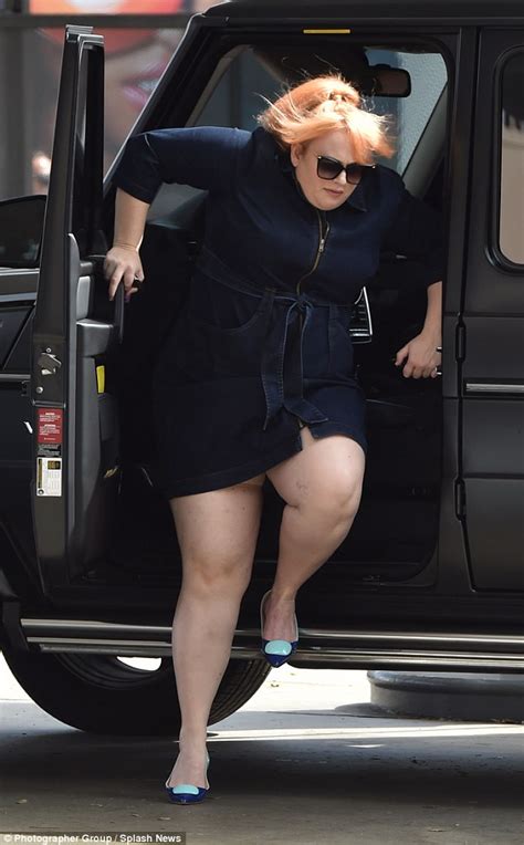 Rebel Wilson Stuns In Dress But Struggles To Get Out Of