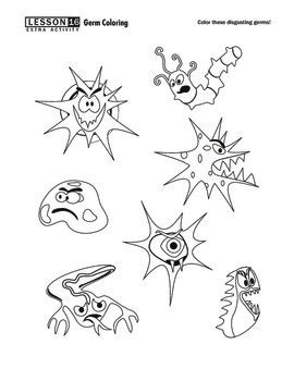 germs coloring page   time  learn teachers pay teachers