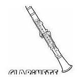 Instrumentos Musicales Clarinete sketch template